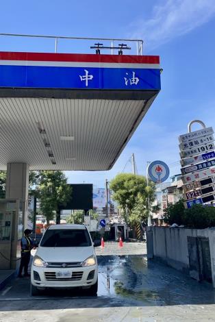 台灣中油花蓮光復加油站今(1)日上午8時恢復供油