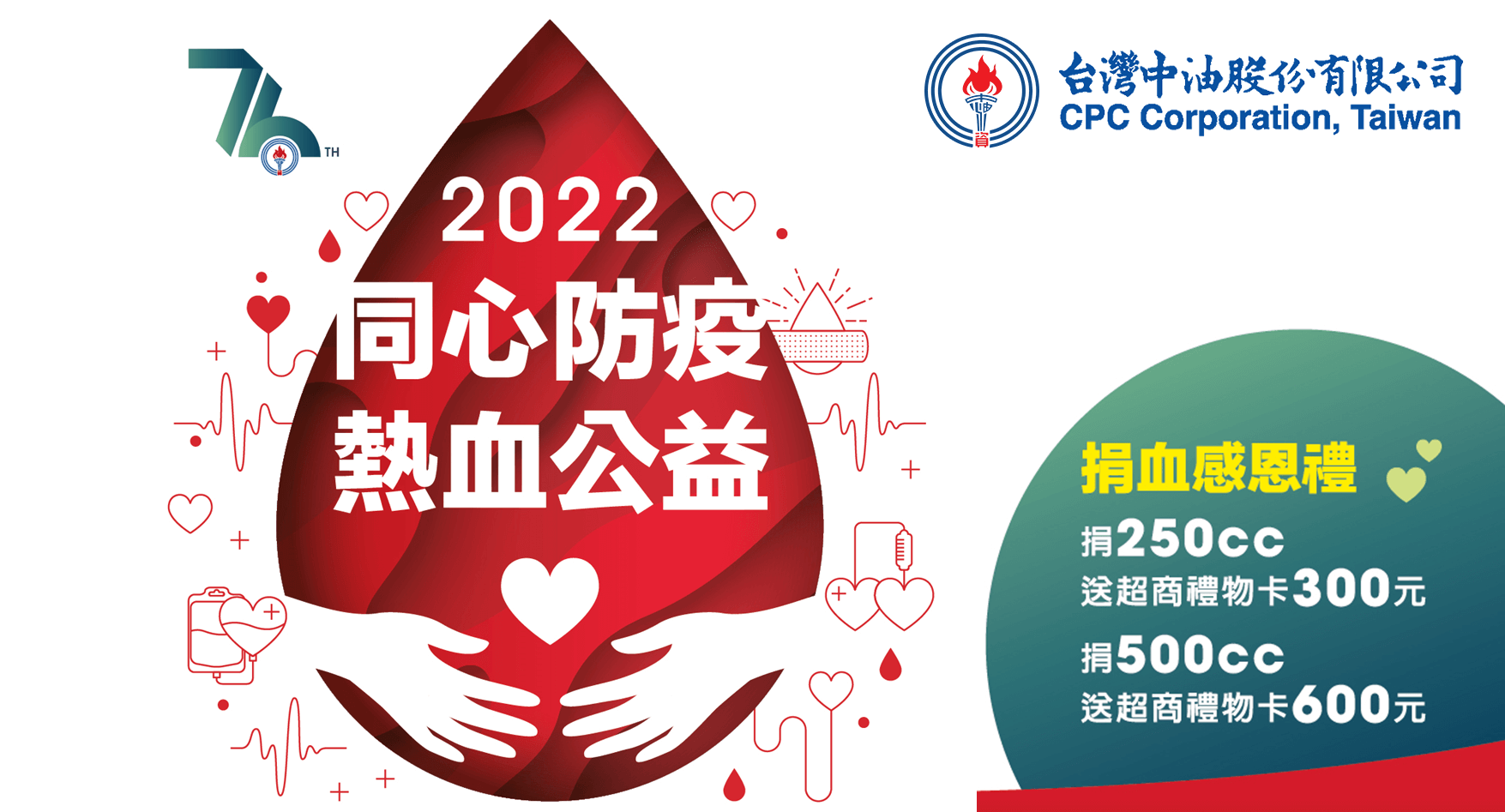 台灣中油「同心防疫 熱血公益」捐血活動